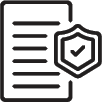Asset 281x icon of a document and a checkmark in black
